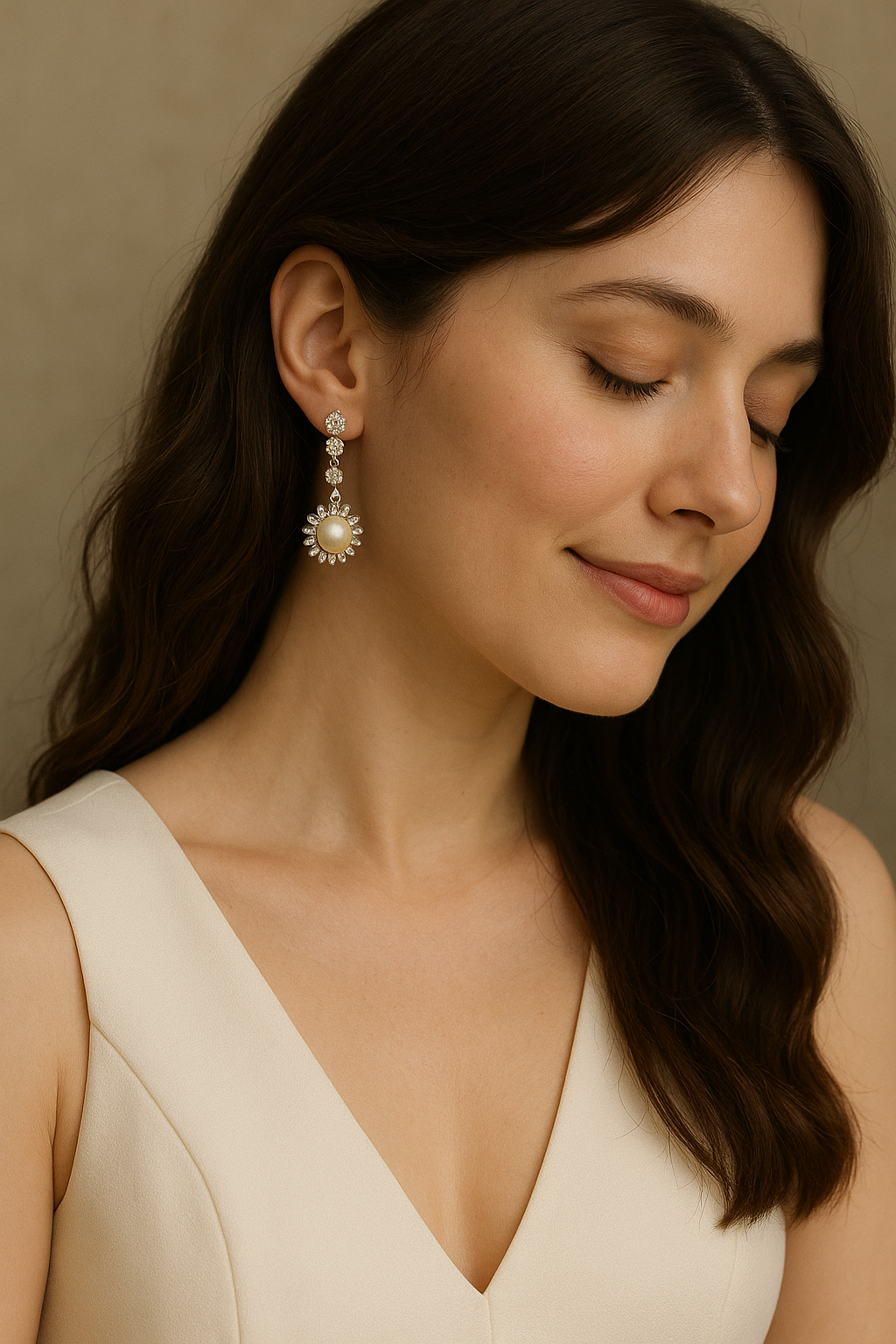 Luminara Pearl Earrings Sterling Silver