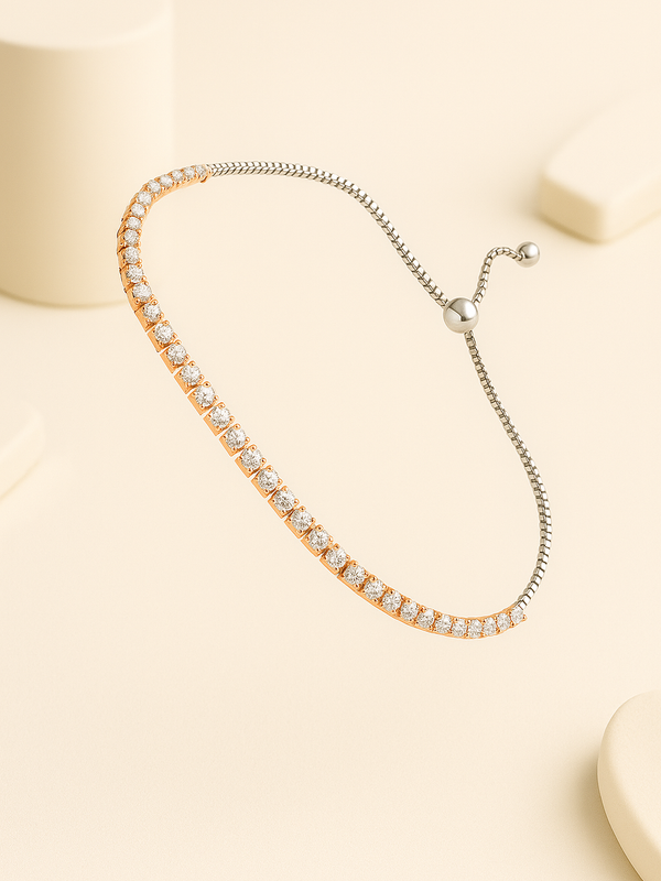 Luminique Slider Tennis Bracelet | 925 Sterling Silver