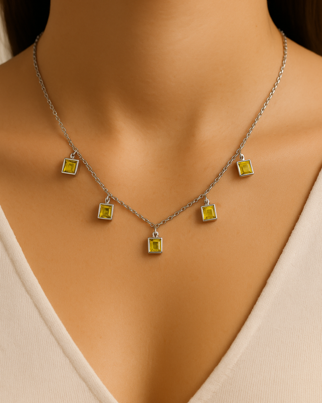 Peridot Purity Necklace Sterling Silver