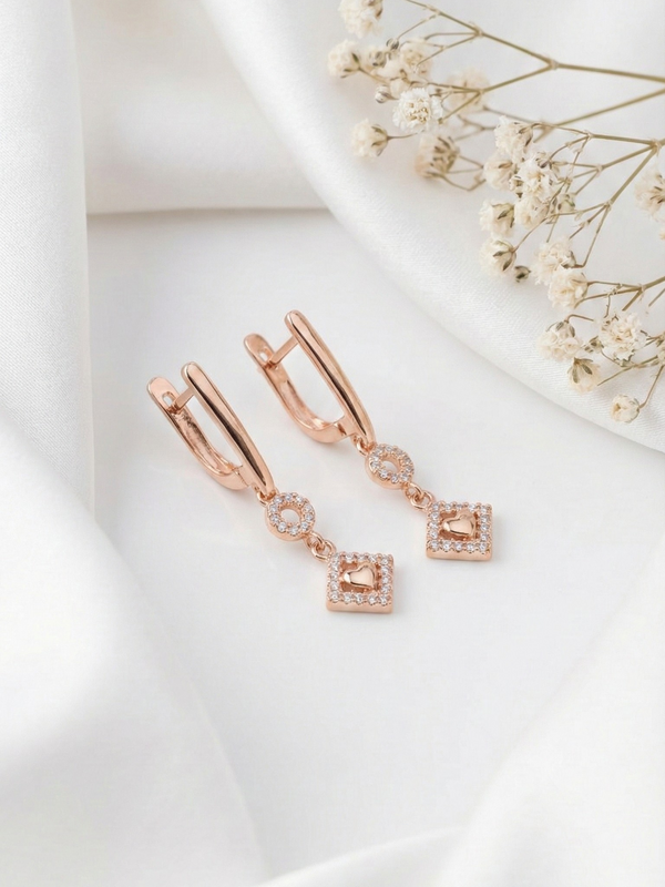 Noiré Cœur Drop Earrings | 925 Sterling Silver