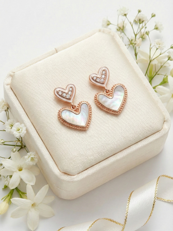 Amore Duet Stud Earrings | 925 Sterling Silver