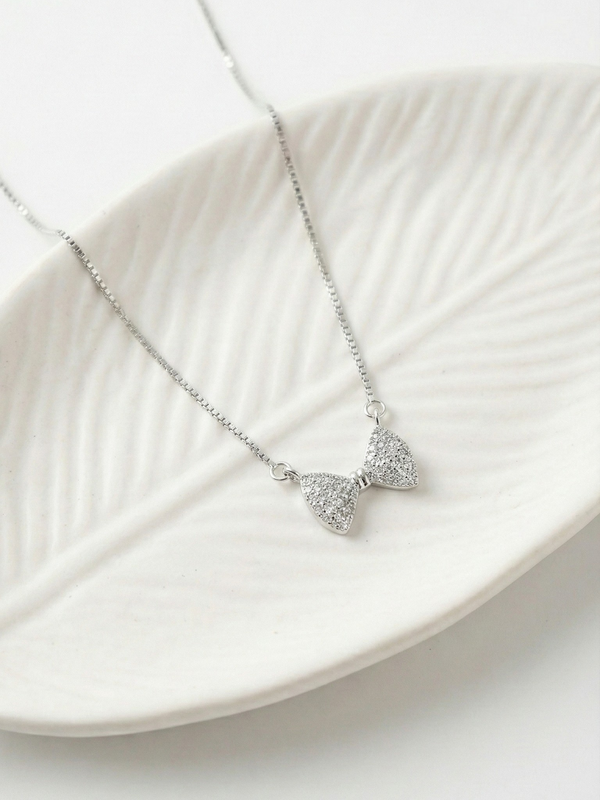 Lumi Bow Necklace | 925 Sterling Silver