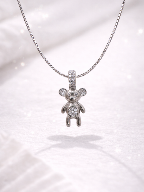 Cheri Teddy Necklace | 925 Sterling Silver