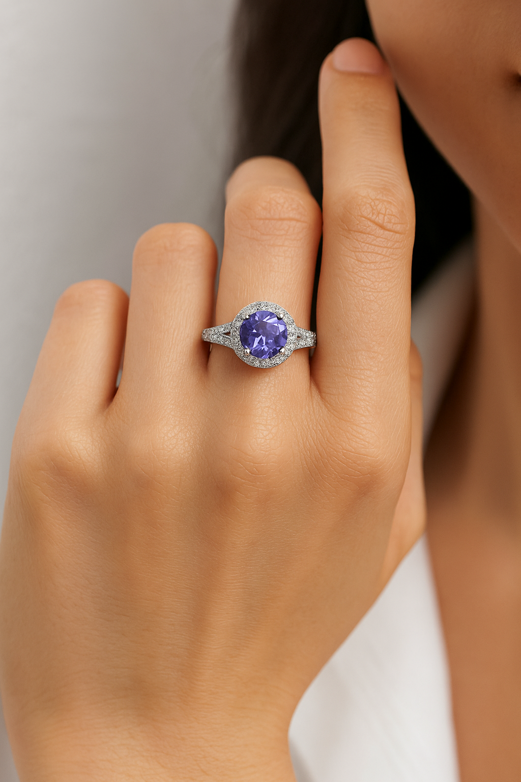 Celestia Amethyst Ring Sterling Silver