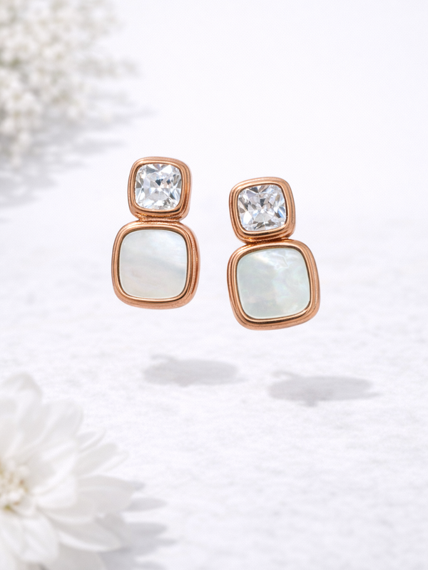 Nooré Prism Studs Earrings | 925 Sterling Silver