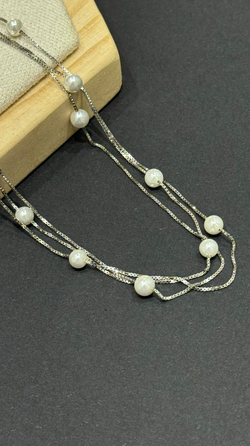 Celeste Three-Strand Pearl Necklace
