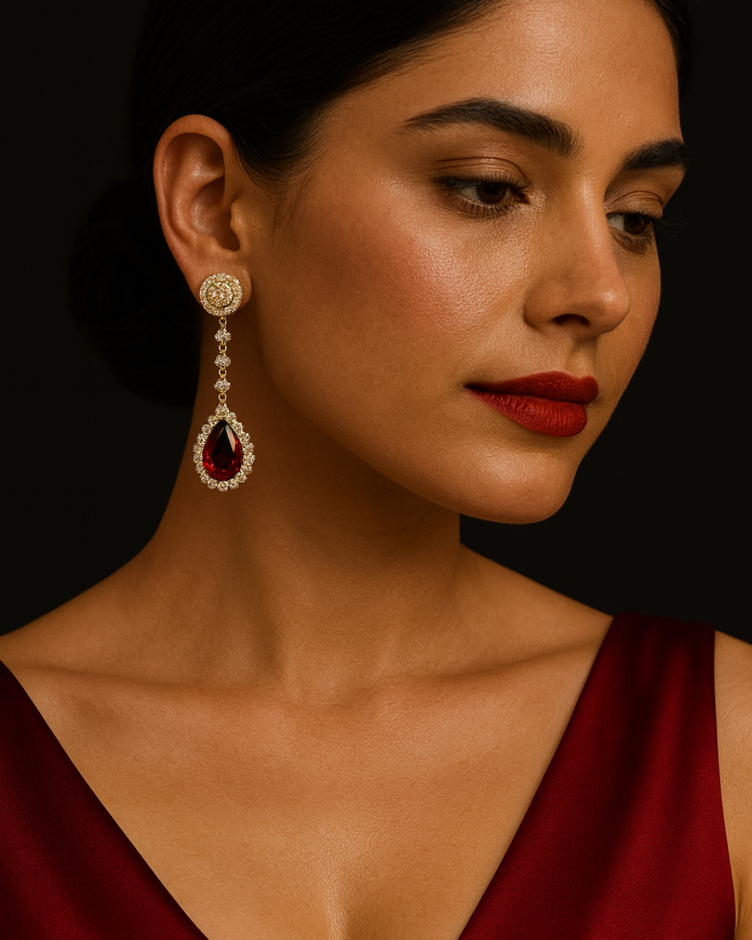 The Scarlet Statement Earrings - Sterling Silver