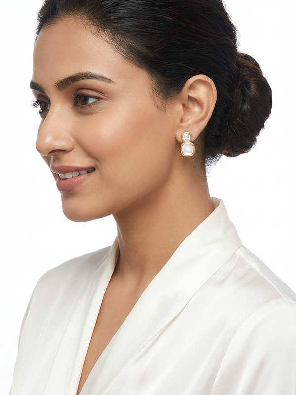 Nooré Prism Studs Earrings | 925 Sterling Silver