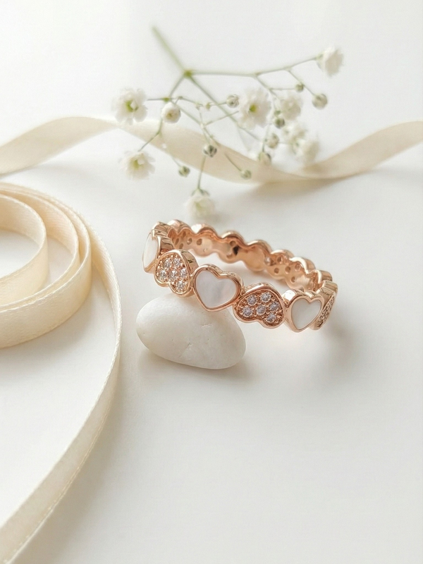 Amour Halo Heart Band | 925 Sterling Silver