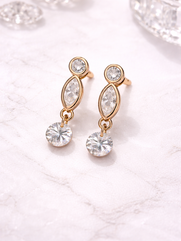 Éclat Marquise Drop Earrings | 925 Sterling Silver