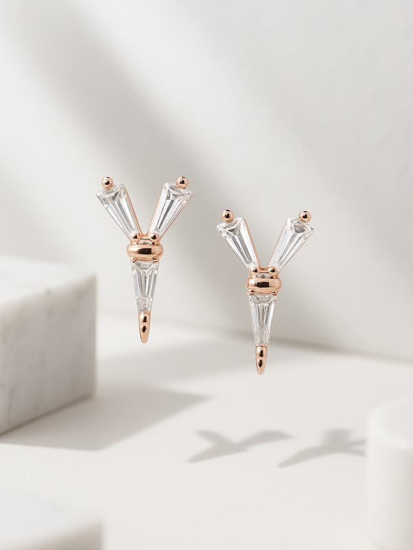 The Lumière V Studs | 925 Sterling Silver