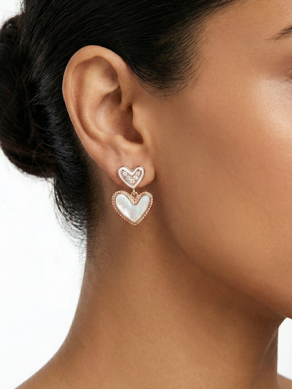 Amore Duet Stud Earrings | 925 Sterling Silver