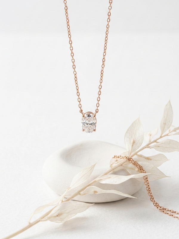 Aurea Solitaire Necklace | 925 Sterling Silver