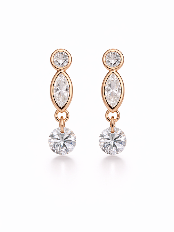 Éclat Marquise Drop Earrings | 925 Sterling Silver