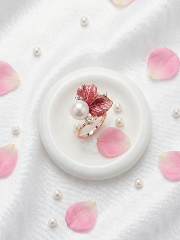 Camélia Pearl Sculpt Ring | 925 Sterling Silver