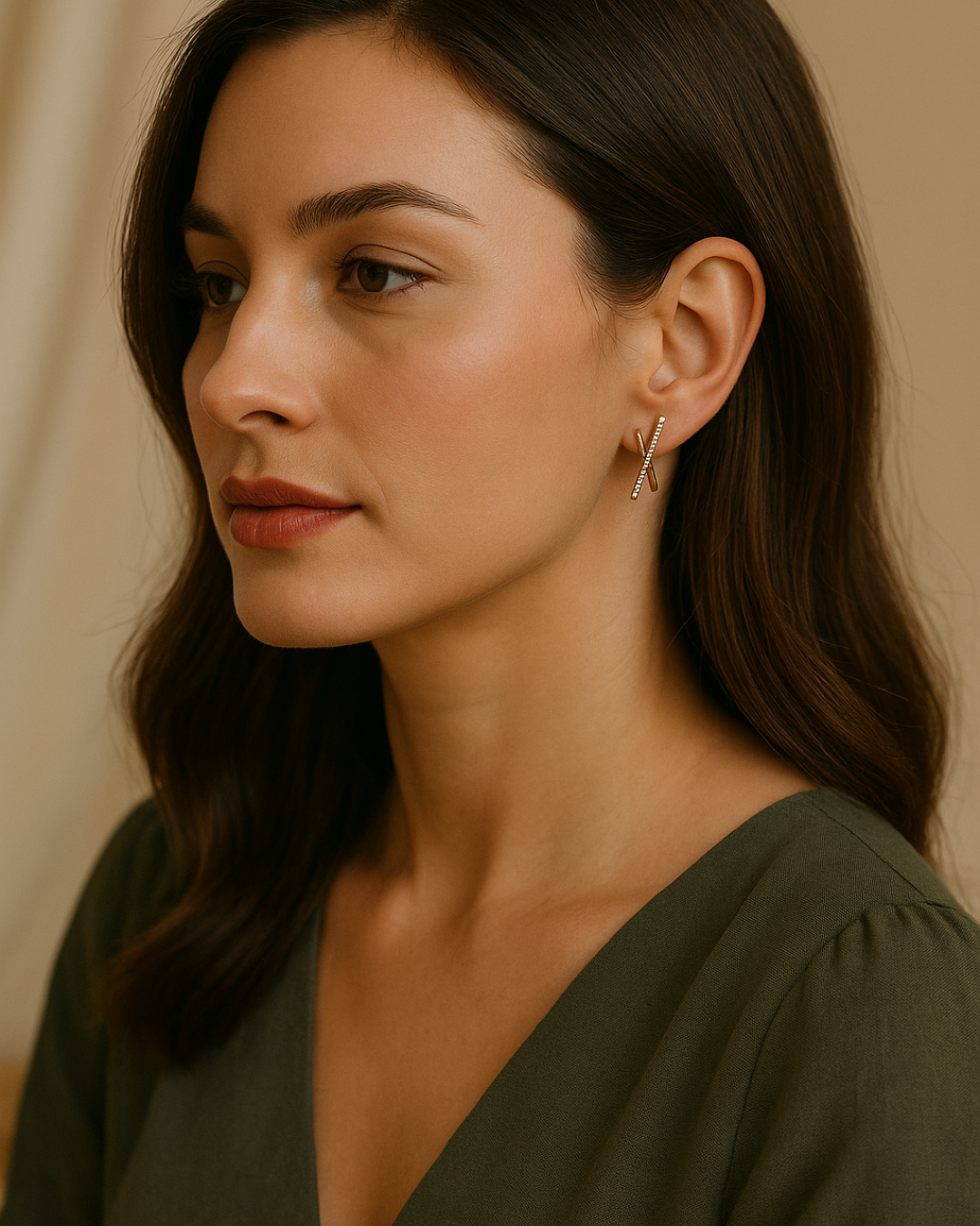 Zenith Cross Bar Earrings - Demi Fine