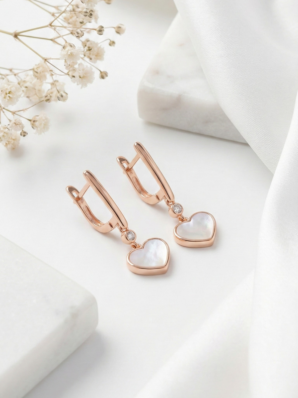 Cœur Lumi Drop Earrings | 925 Sterling Silver