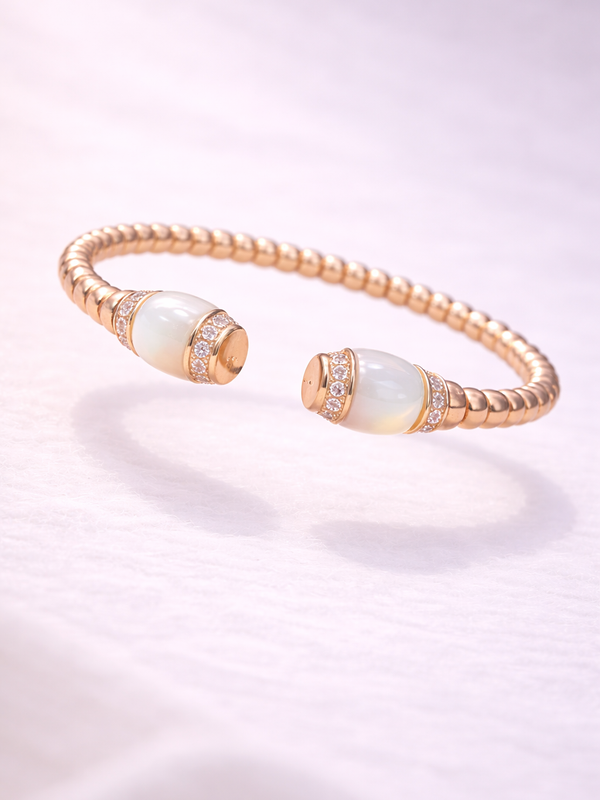 Élan MOP Torque Cuff Kada | 925 Sterling Silver