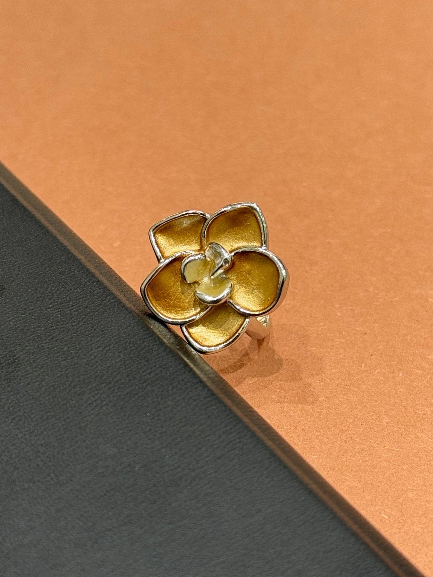 Golden Plumeria Ring