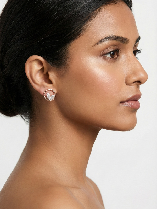 Velin Amour Stud Earrings | 925 Sterling Silver