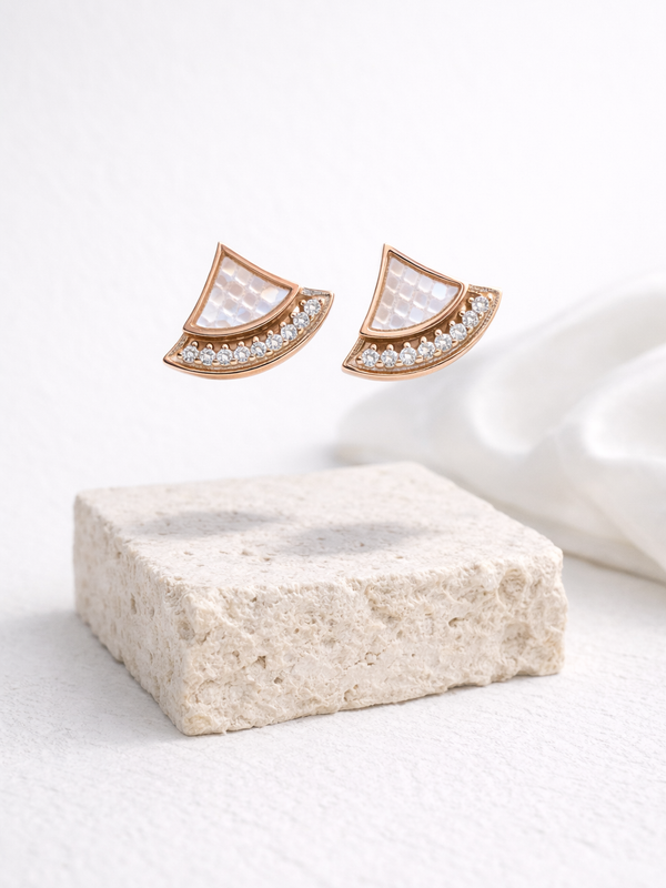 Rosetta Curve Studs Earring | 925 Sterling Silver