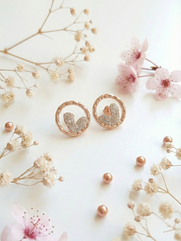 Velin Amour Stud Earrings | 925 Sterling Silver