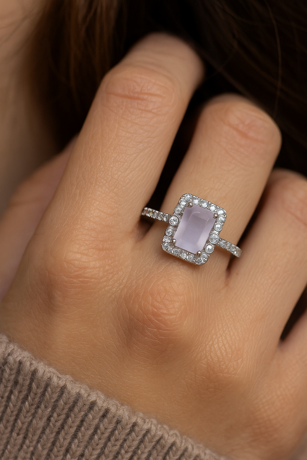 Rosé Lumière Ring - Sterling Silver