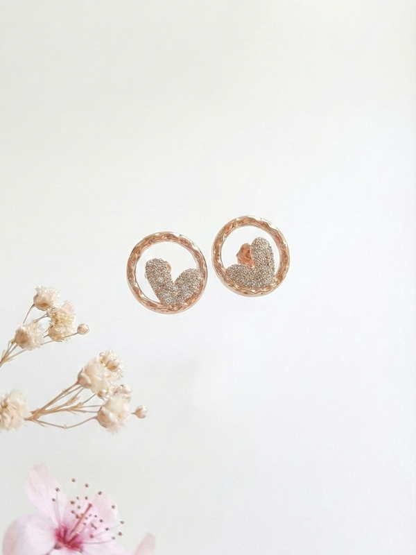 Velin Amour Stud Earrings | 925 Sterling Silver