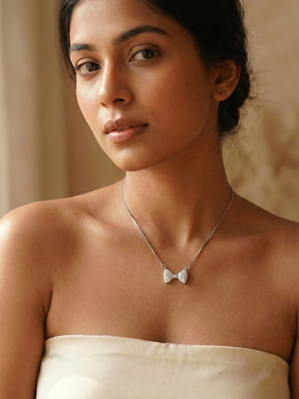 Lumi Bow Necklace | 925 Sterling Silver