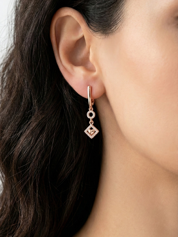 Noiré Cœur Drop Earrings | 925 Sterling Silver