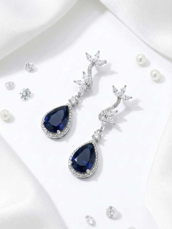 Bleu Éternel Vine Earrings | 925 Sterling Silver
