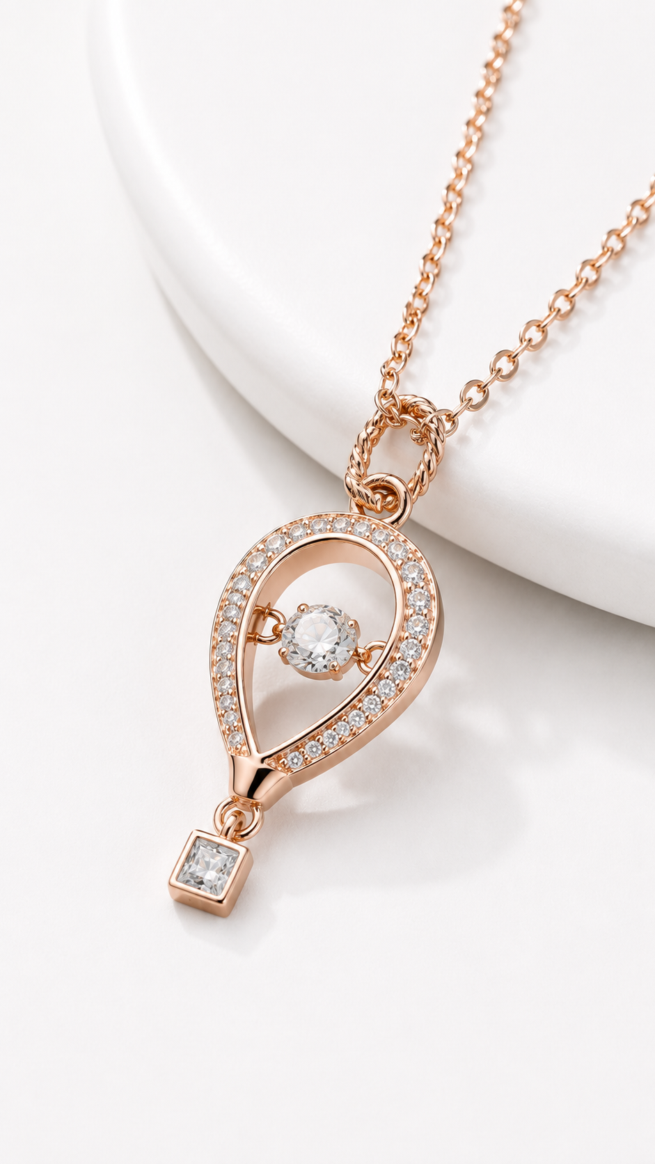 Aeria Drop Necklace | 925 Sterling Silver