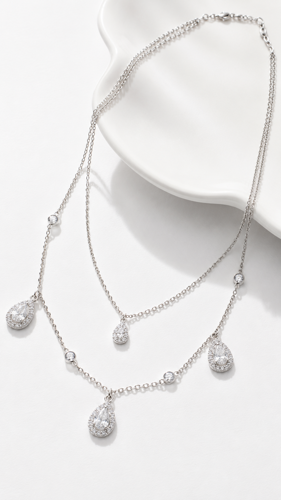 Elara Pear Necklace | 925 Sterling Silver