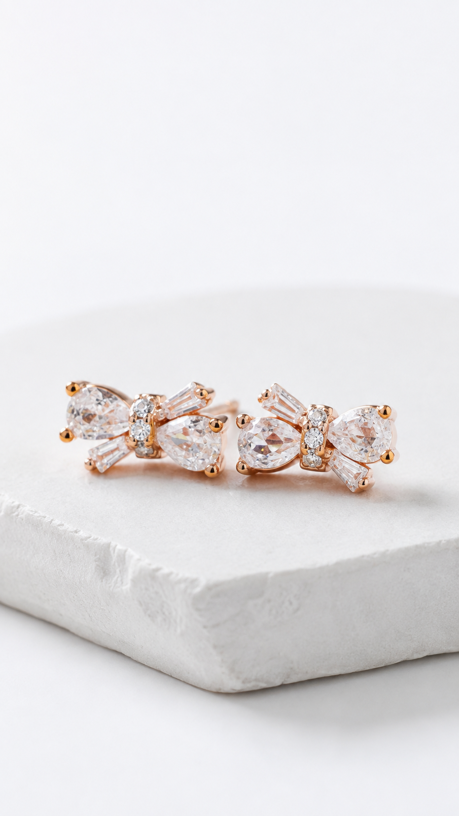 Odette Bow Stud Earrings | 925 Sterling SIlver