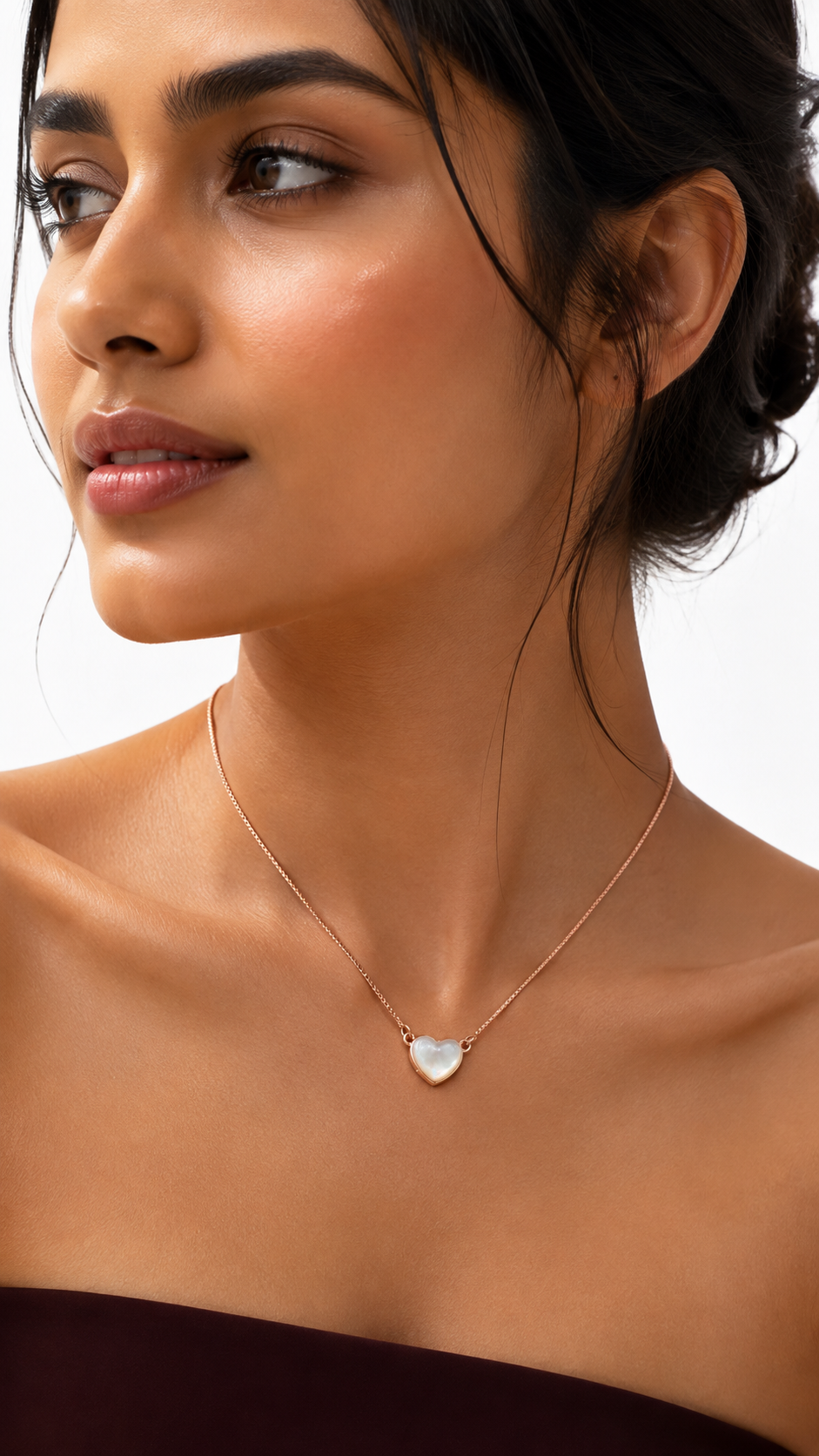 Nacre Heart Necklace | 925 Sterling Silver