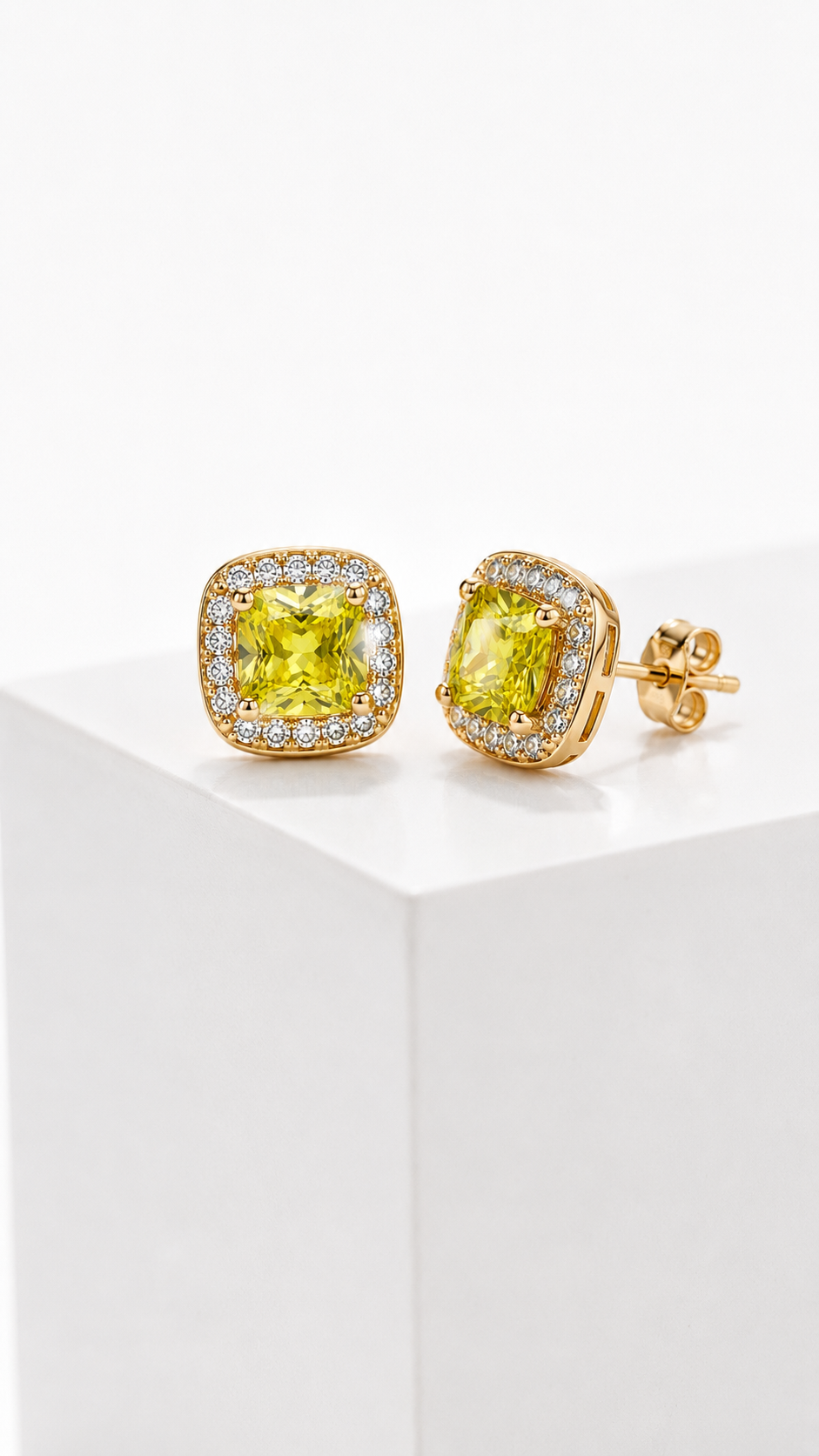 Citron Glow Studs | 925 Sterling Silver