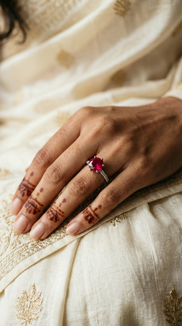 Crimson Crown Ring | 925 Sterling Silver