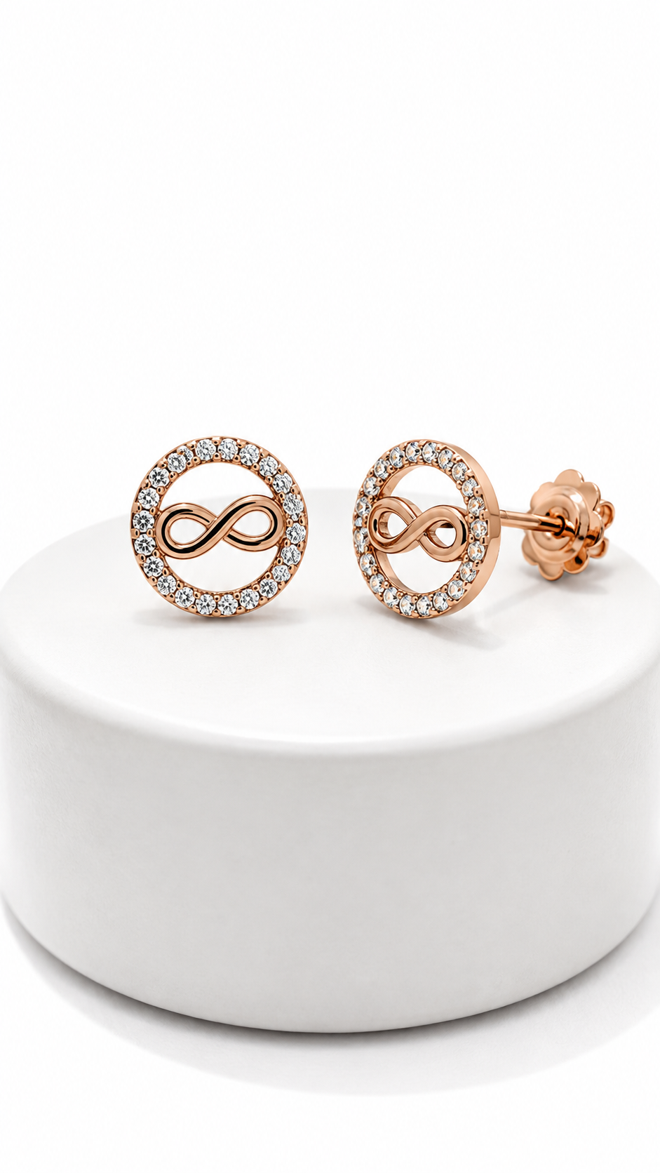 Infinity Glow Studs | 925 Sterling Silver