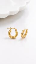 Nara Gold Hoops | 925 Sterling Silver
