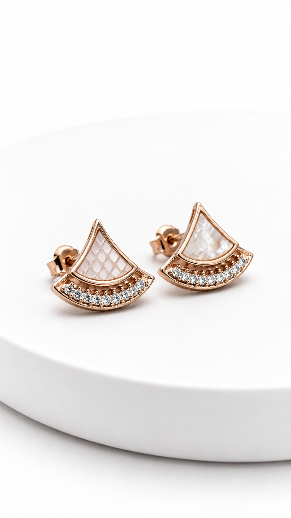 Ivory Arc Studs | 925 Sterling Silver