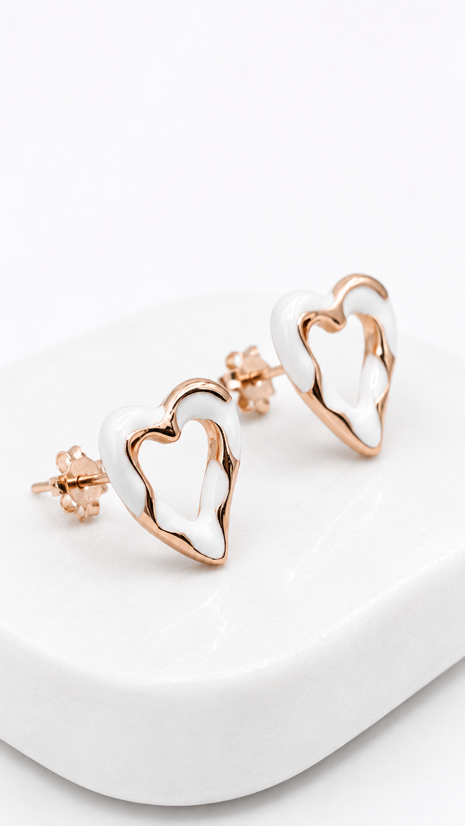 Softform Heart Studs | 925 Sterling Silver