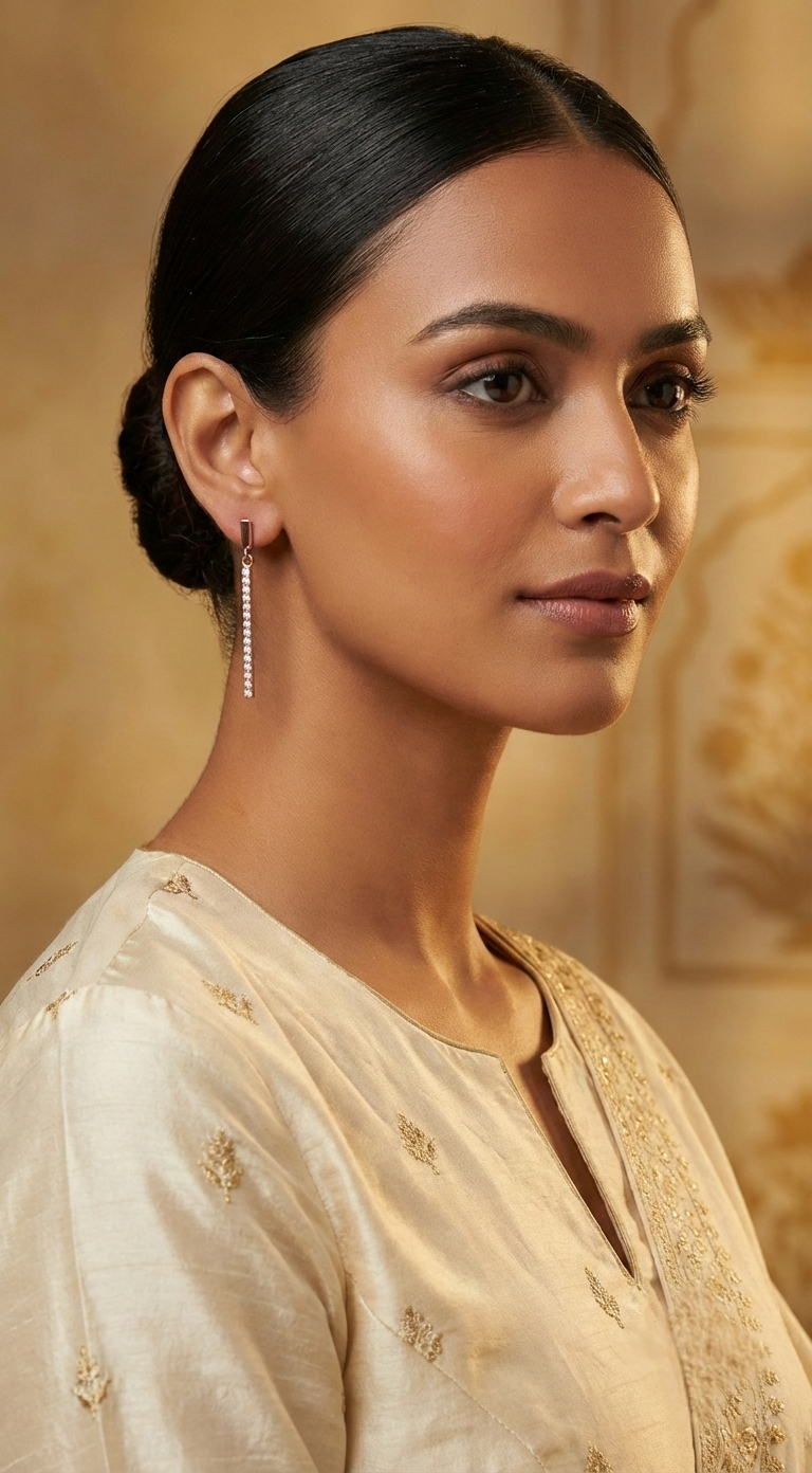 Monroe Pavé Linear Earrings | 925 Sterling Silver