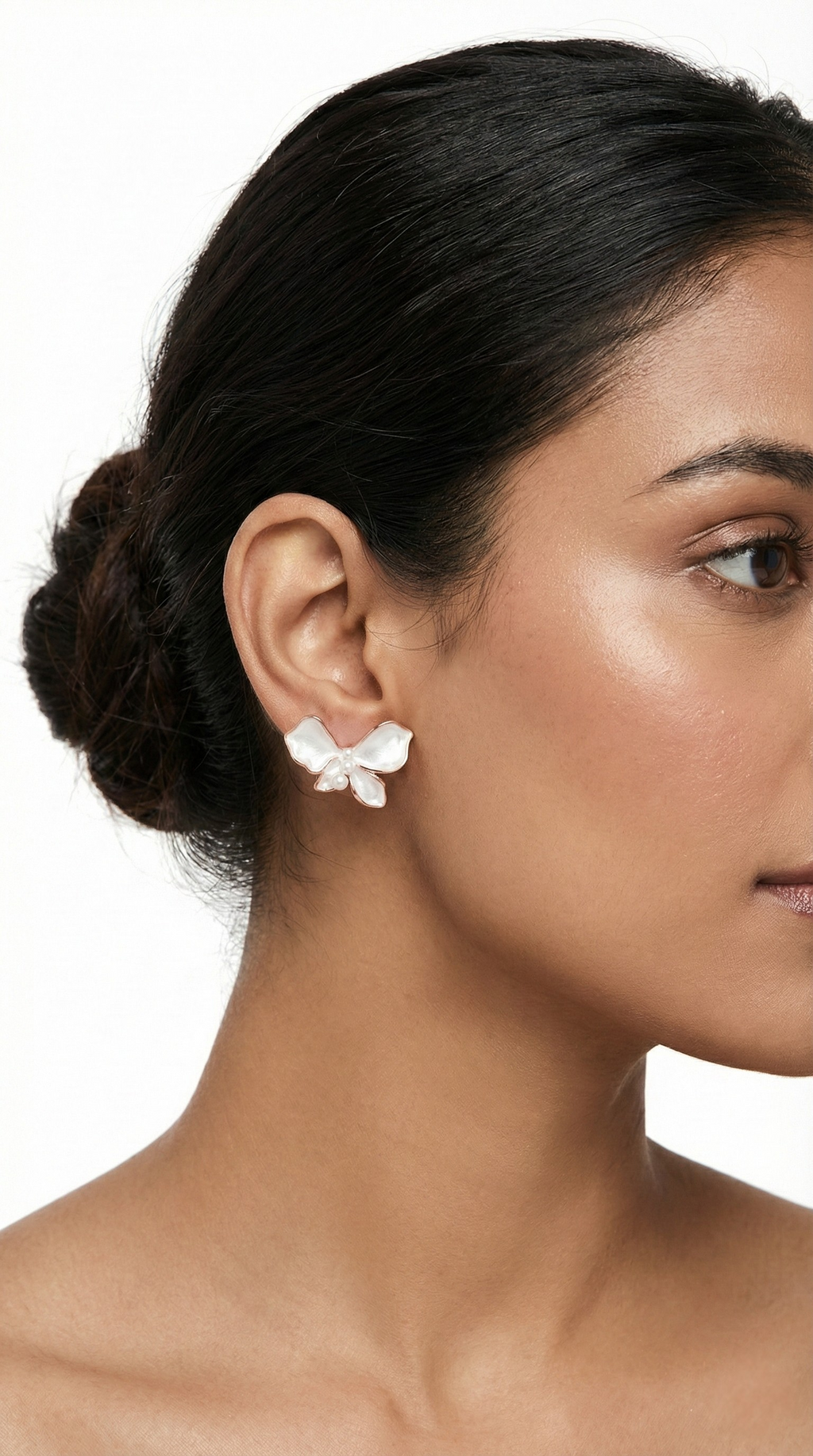 Luna Bloom Pearl Studs | 925 Sterling Silver