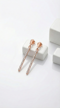 Monroe Pavé Linear Earrings | 925 Sterling Silver