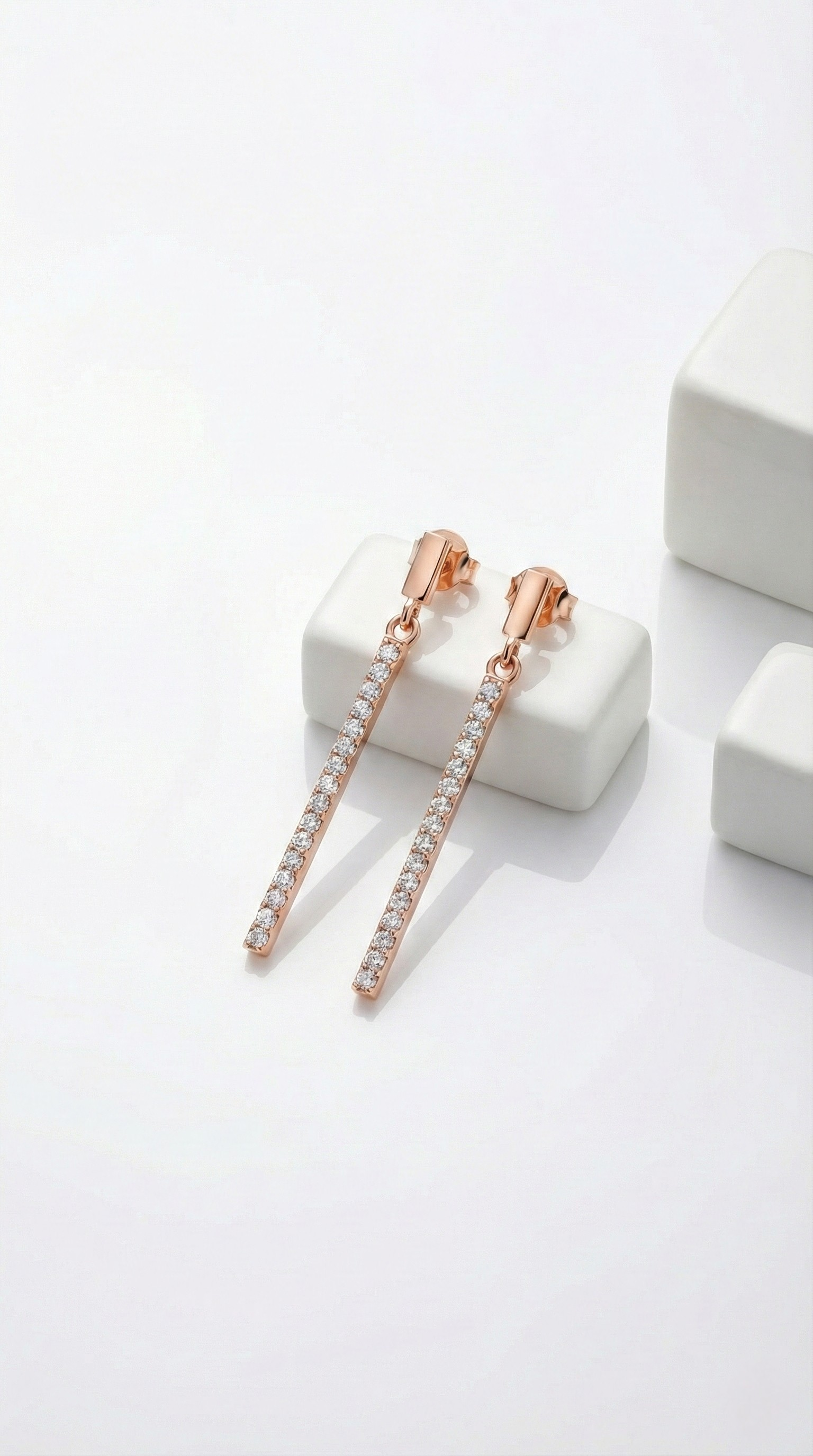 Monroe Pavé Linear Earrings | 925 Sterling Silver