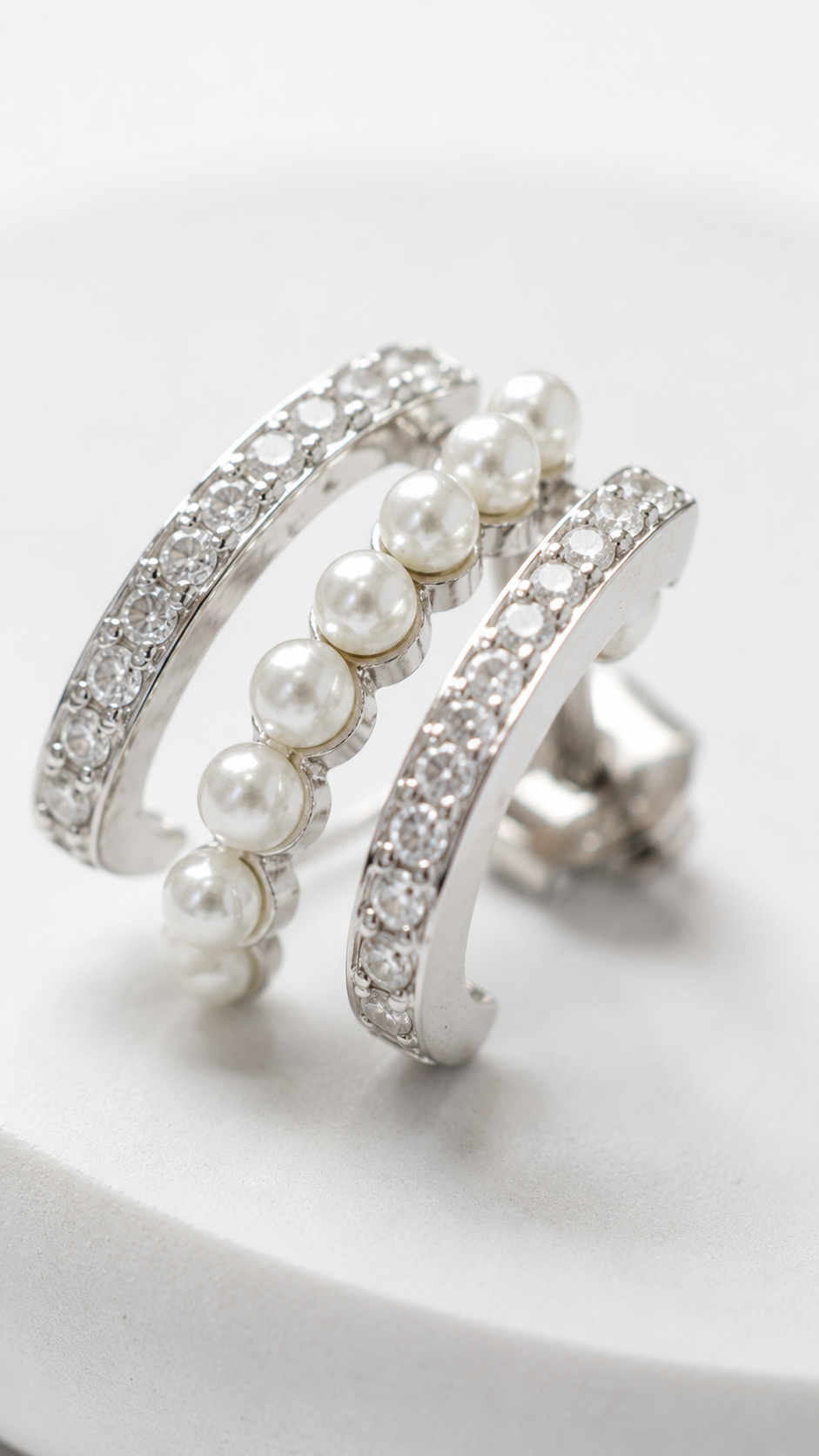Pearl Arc Earrings | 925 Sterling Silver