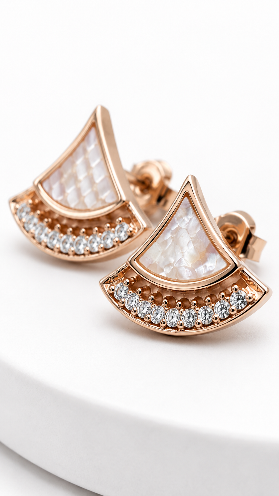 Ivory Arc Studs | 925 Sterling Silver