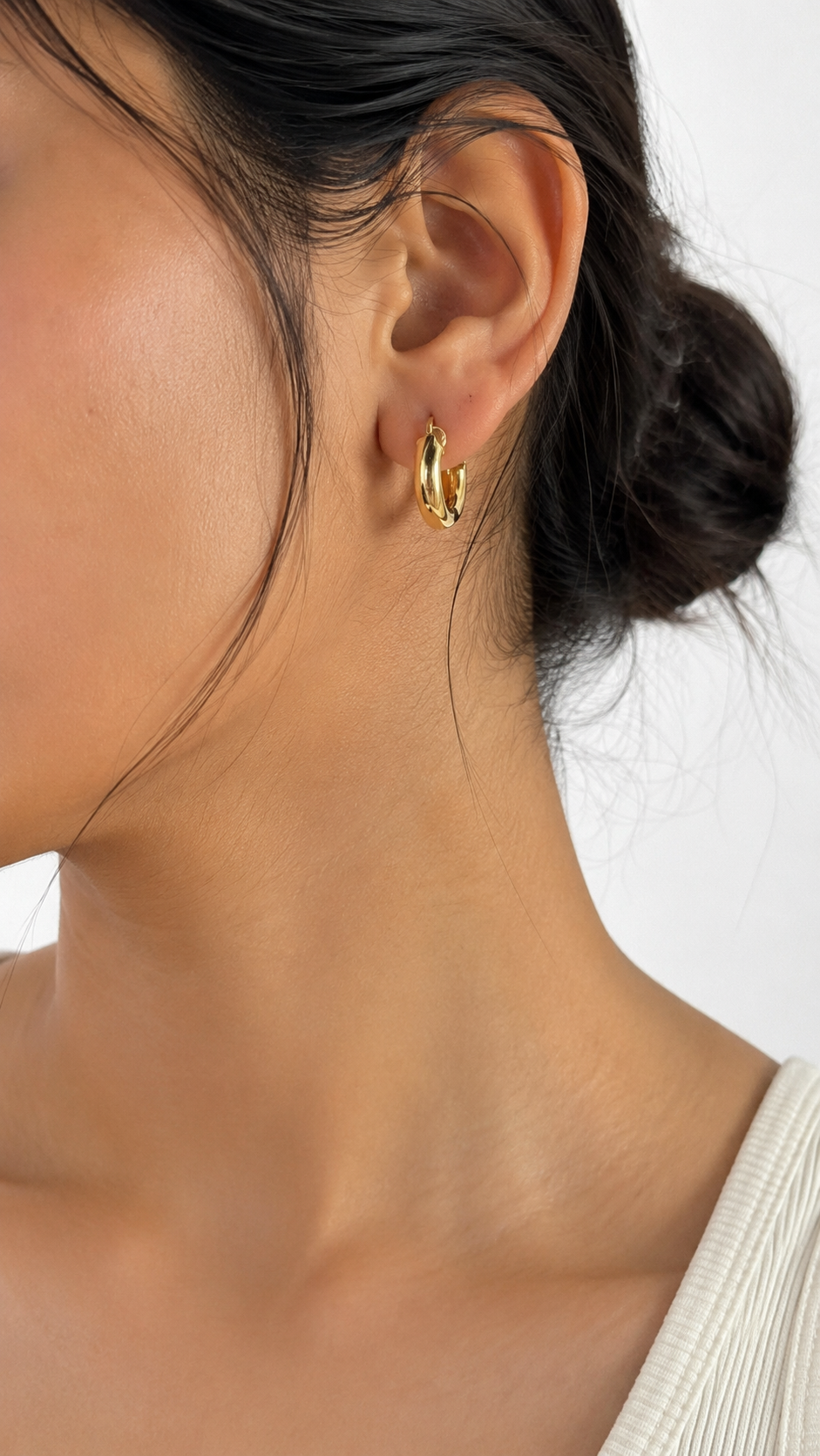 Nara Gold Hoops | 925 Sterling Silver