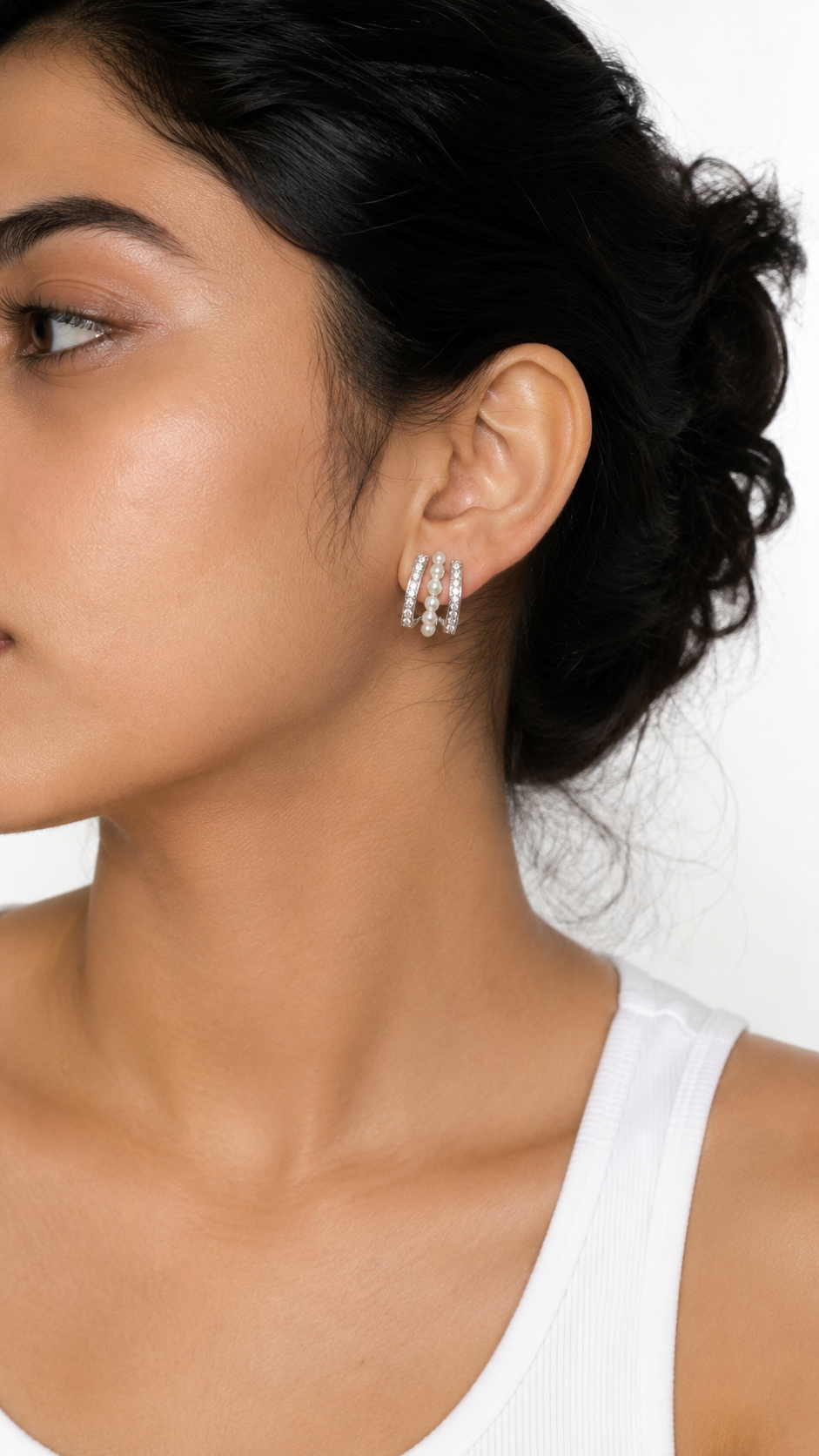 Pearl Arc Earrings | 925 Sterling Silver