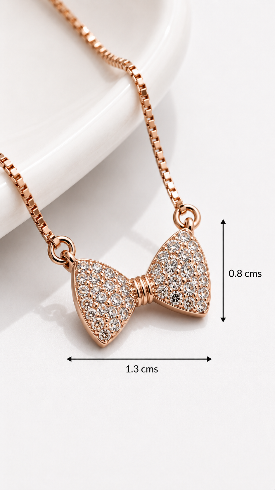 Vaelle Bow Necklace | 925 Sterling Silver